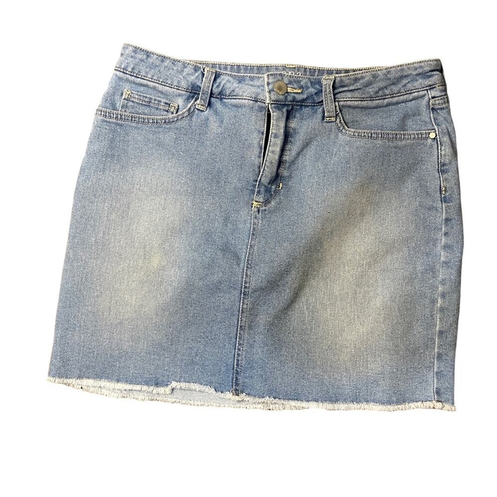 a.n.a Denim raw hem mini casual skirt Size 14